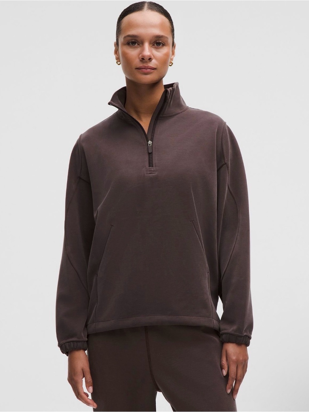 Lululemon Softstreme Half zip long sequoia